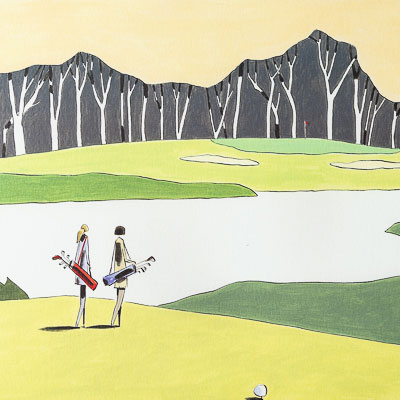 Avril signed Art Print : Golf - Par 3