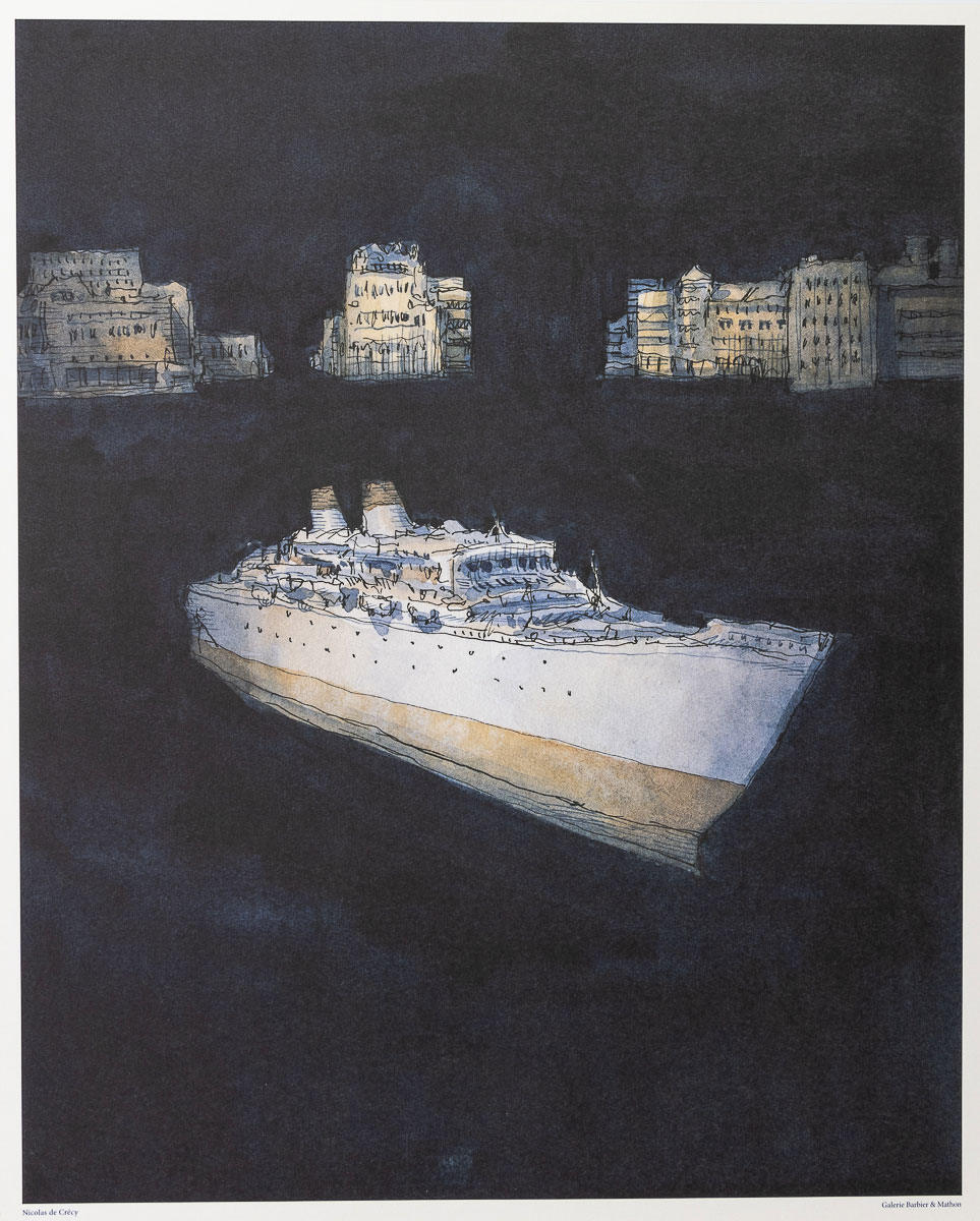 De Crecy Art Print : White Boat