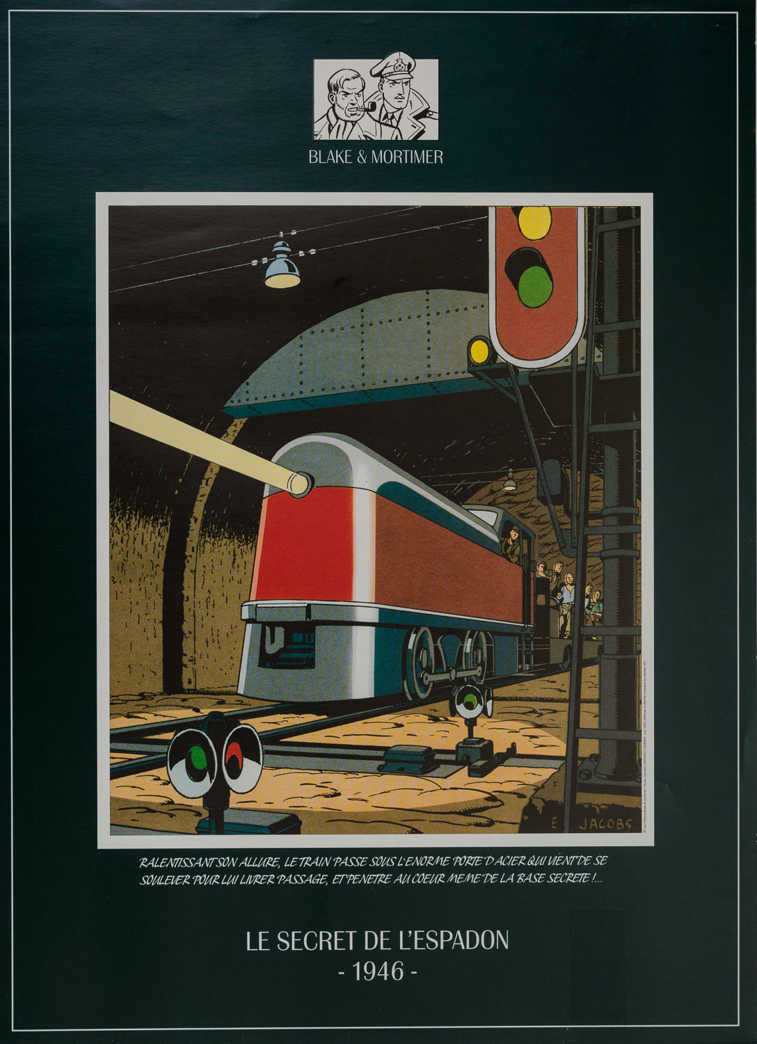 Affiche Edgar P. Jacobs : Le Secret de l'Espadon - Le train