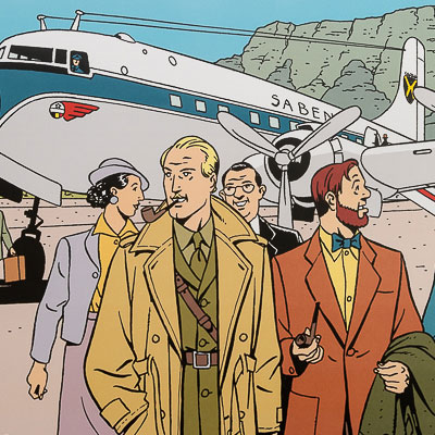 Lámina de André Juillard: Blake y Mortimer: Un largo vuelo sin incidentes