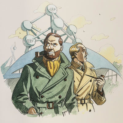 Affiche signée André Juillard : Atomium 58