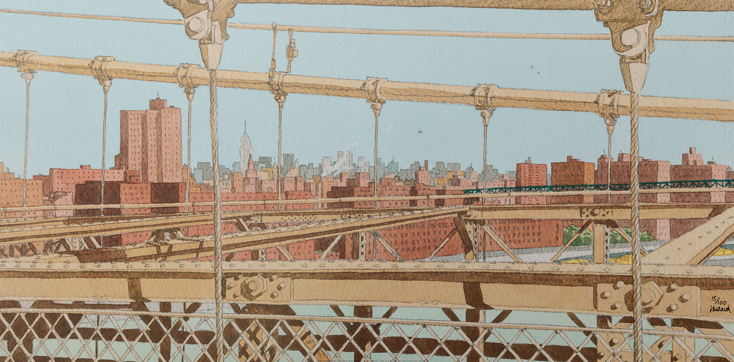 Affiche signée André Juillard : Brooklyn Bridge