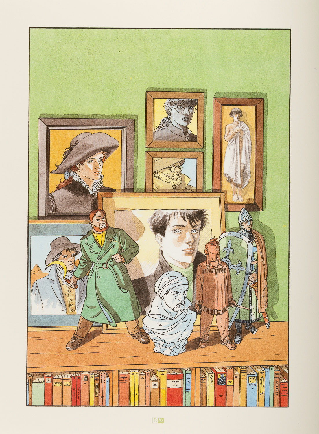 Poster by André Juillard: Drawings - Green - Print