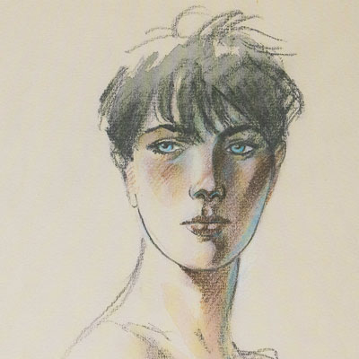 André Juillard Art Print : Louise nue de profile