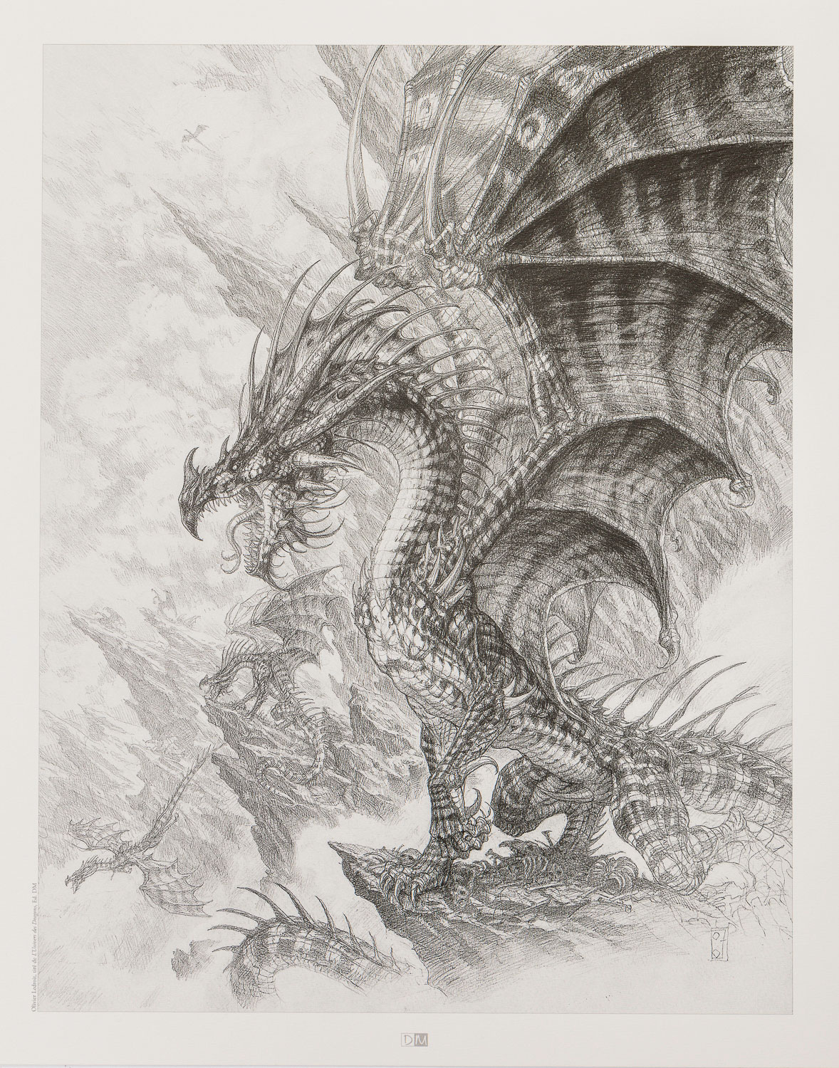 Olivier Ledroit Art Print : Crayonné Dragon - Print