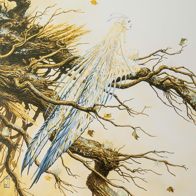 Olivier Ledroit Art Print : Fairy on the branch