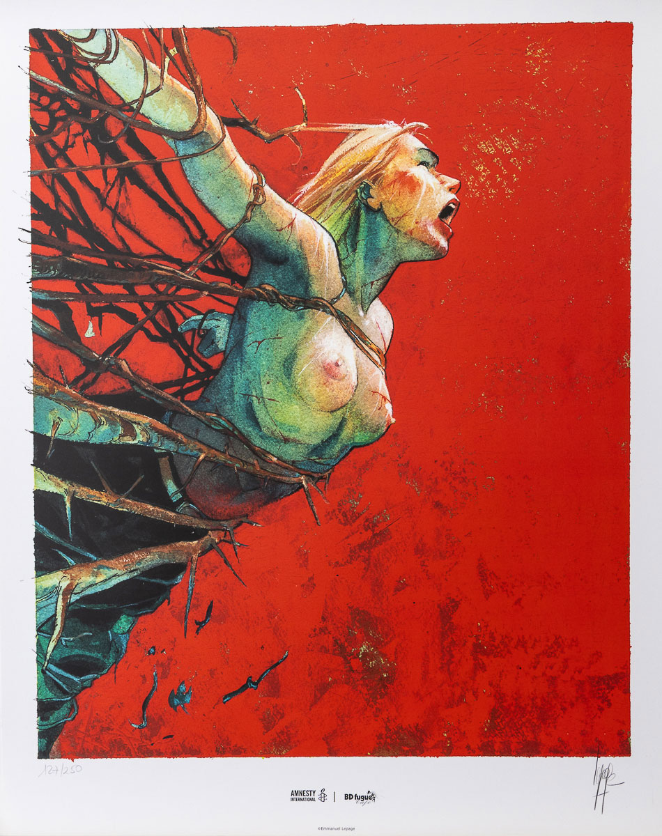 Emmanuel Lepage Signed Art Print : Amnesty International