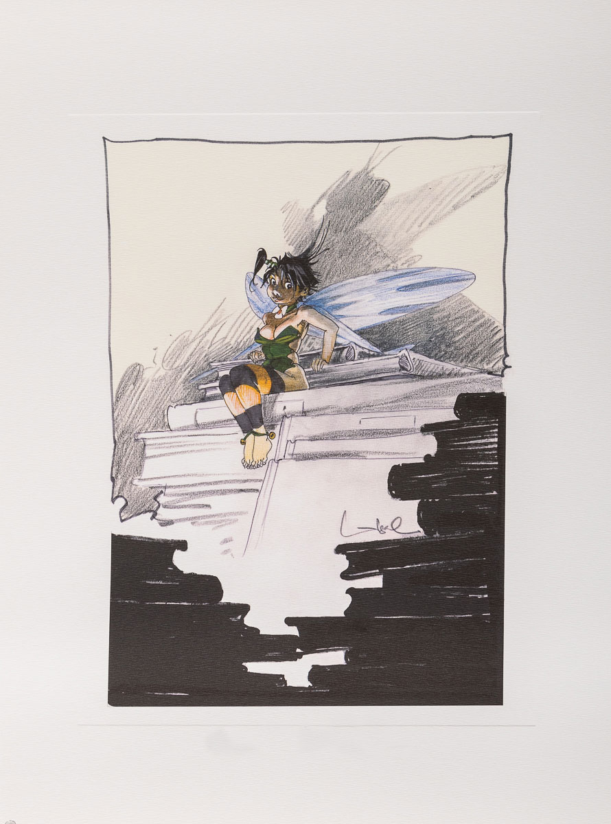 Loisel Art Print (signed or unsigned): Tinker Bell and the books