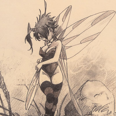 Loisel Art Print (signed or unsigned): Tinker Bell smoothes her wing