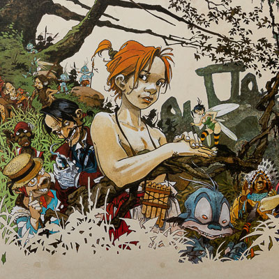 Affiche signée Régis Loisel : Peter Pan