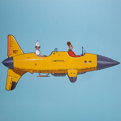 Affiche Moebius : Major - Voyage en gondole anti-grav