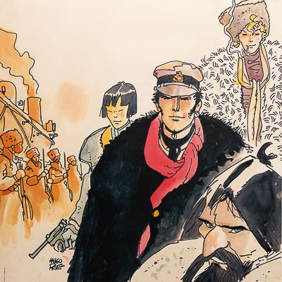 Affiche Hugo Pratt : Corto - Sibérie (40 x 50 cm)