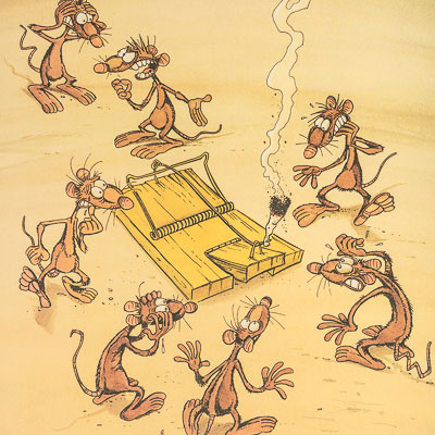 Ptiluc Art Print : Face de rats : The Trap