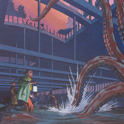 François Schuiten signed Art Print : The Octopus