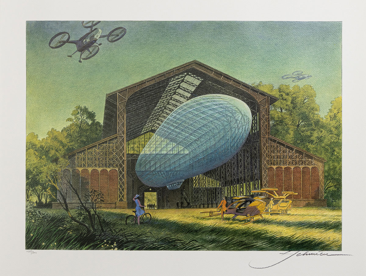 Affiche signée François Schuiten : Le Hangar Y