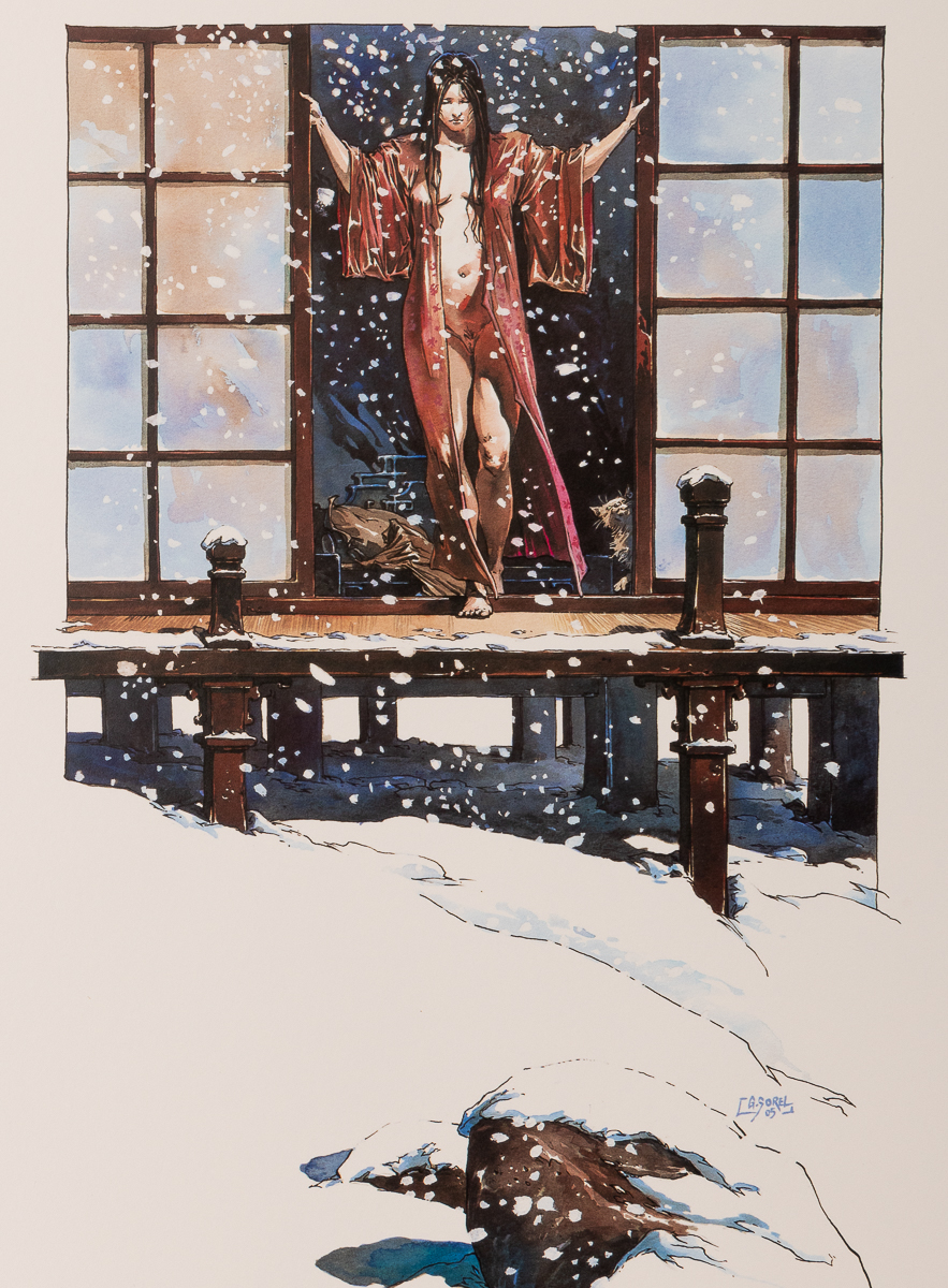 Framed poster Guillaume Sorel: Private - Snow - Framed print