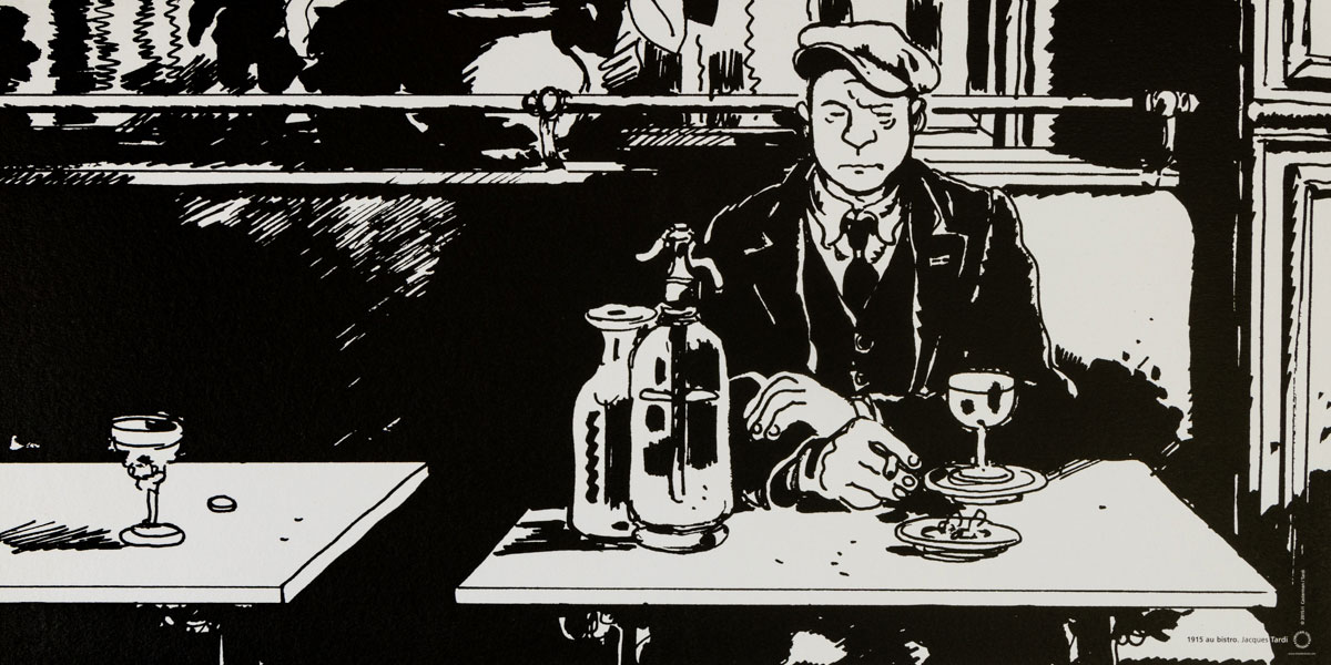 Tardi Poster: At the Bistro! (50 x 25 cm) The back