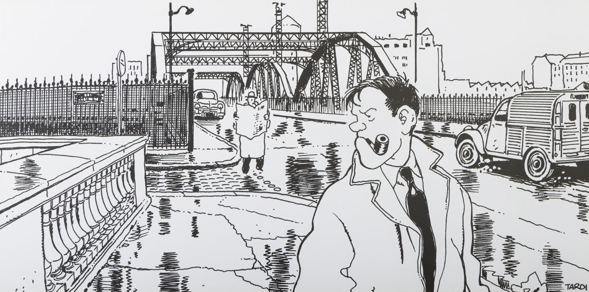 Affiche Tardi : Nestor Burma dans le 13ème arrondissement de Paris (Dos en noir et blanc)
