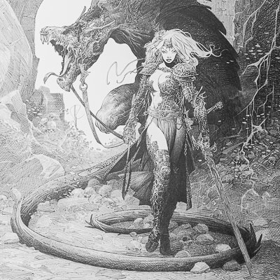 Alberto Varanda signed Art Print : Dragon 13