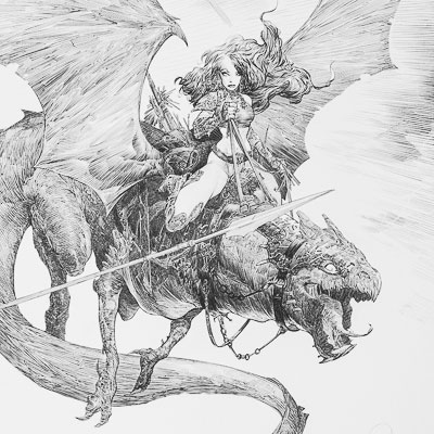 Alberto Varanda signed Art Print : Dragon 8