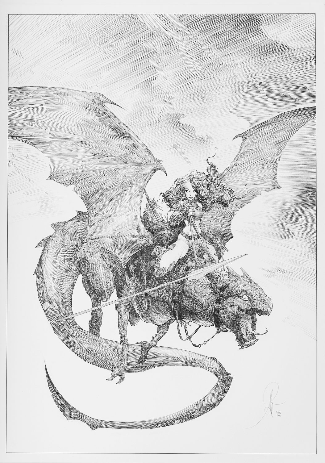 Alberto Varanda signed Art Print : Dragon 8