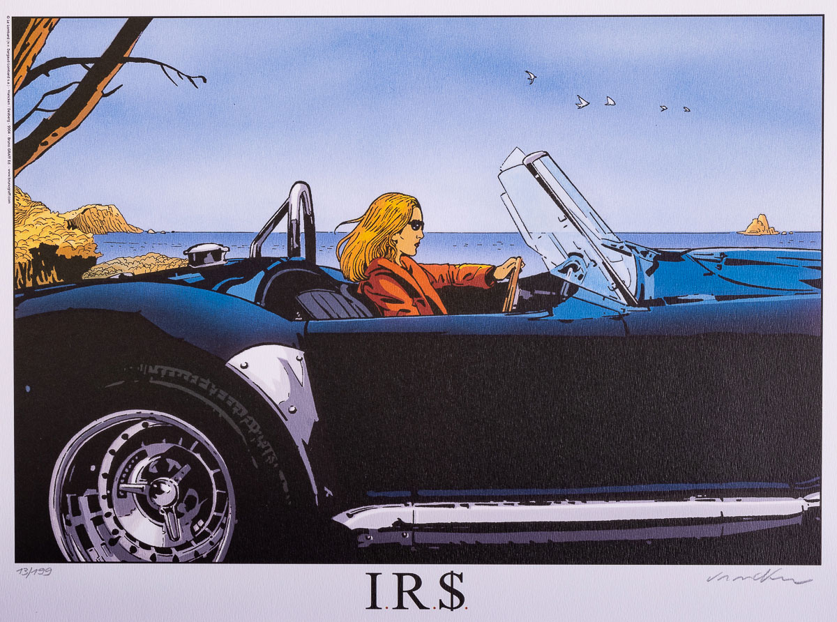 Affiche signée Bernard Vrancken : IR$ - Sur la côte