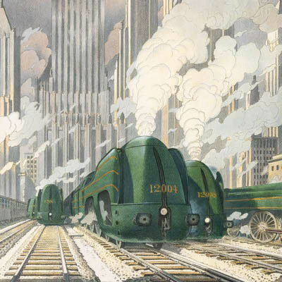 Print signed by François Schuiten: The Type 12 - New York