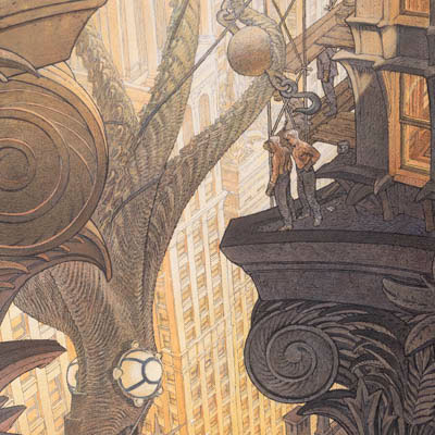 Stampa firmata da François Schuiten: Il Ritorno del Capitano Nemo - Tra le Torri