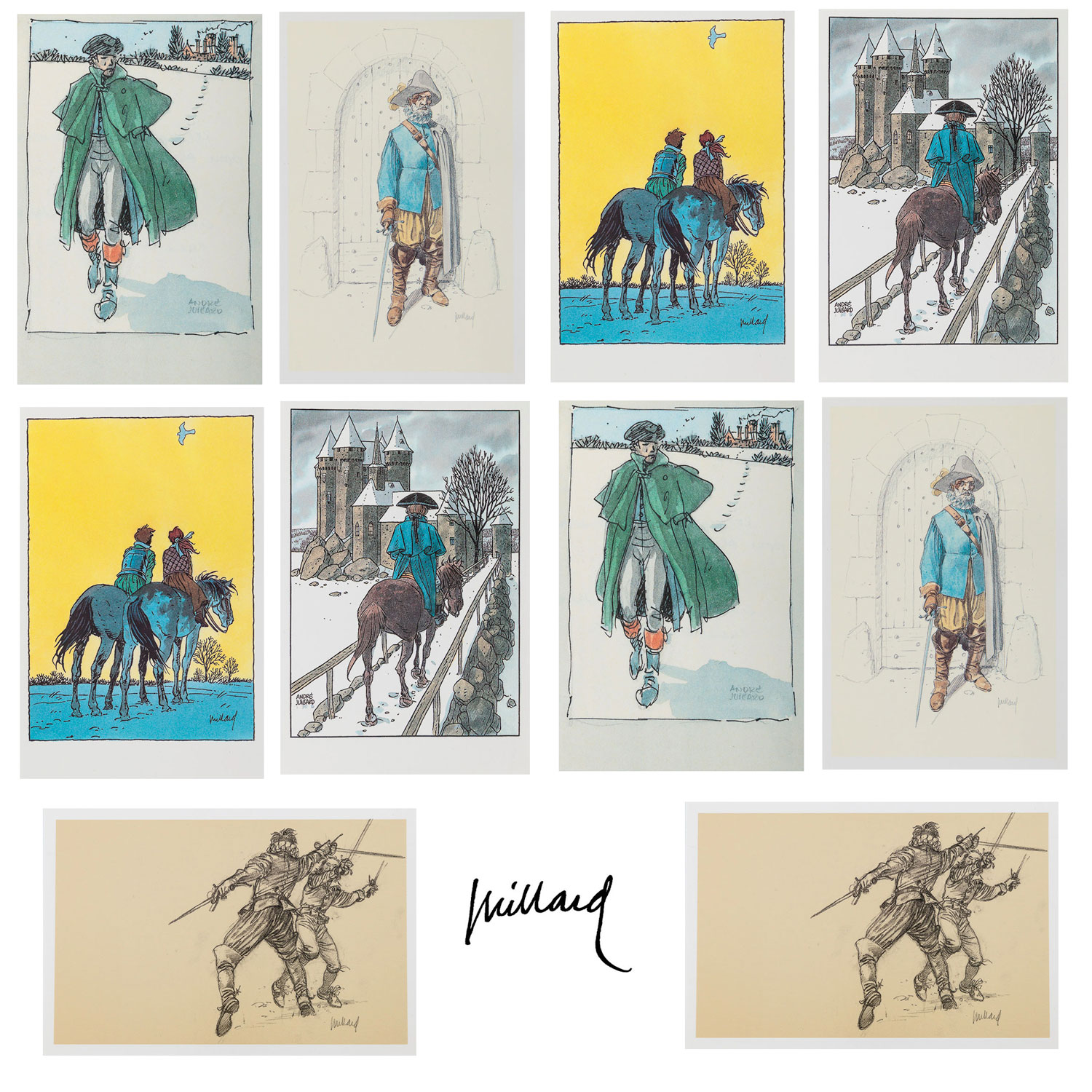 Cartoline André Juillard : Le 7 vite dello sparviero