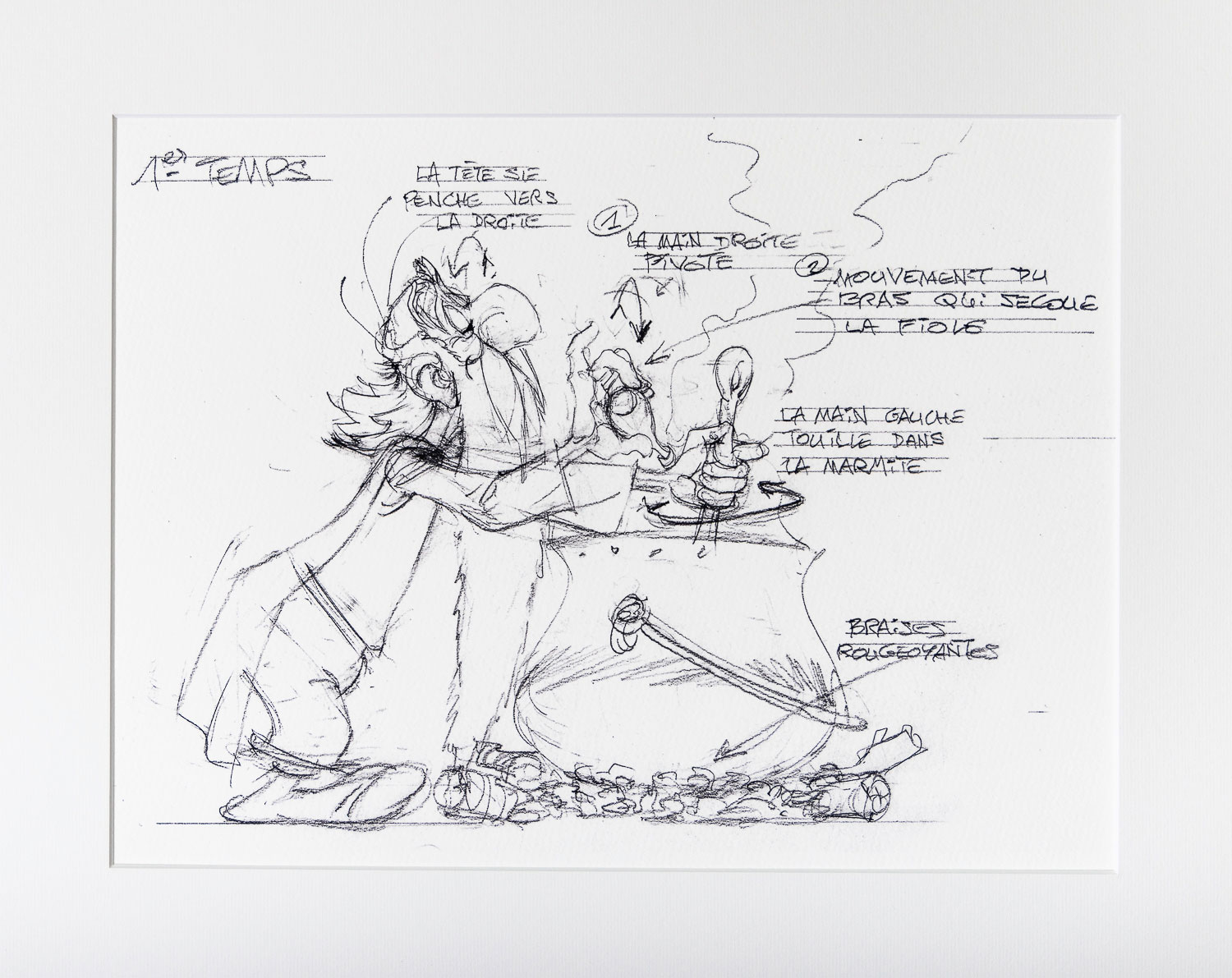 Digigrafía enmarcada Albert Uderzo : La recette - Lámina enmarcada