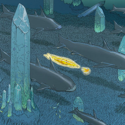 Digigrafia Jean Giraud - Moebius: Cristal Sea