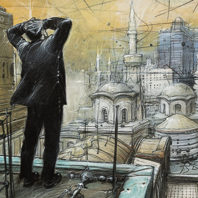 Enki Bilal Fine Art Pigment Print : Monstre Feu