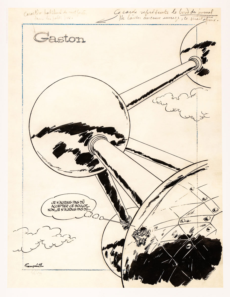 Stampa pigmentaria Franquin : Gaston - L'atomio