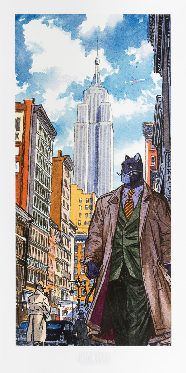 Juanjo Guarnido Fine Art Pigment Print : Blacksad, Empire State Building
