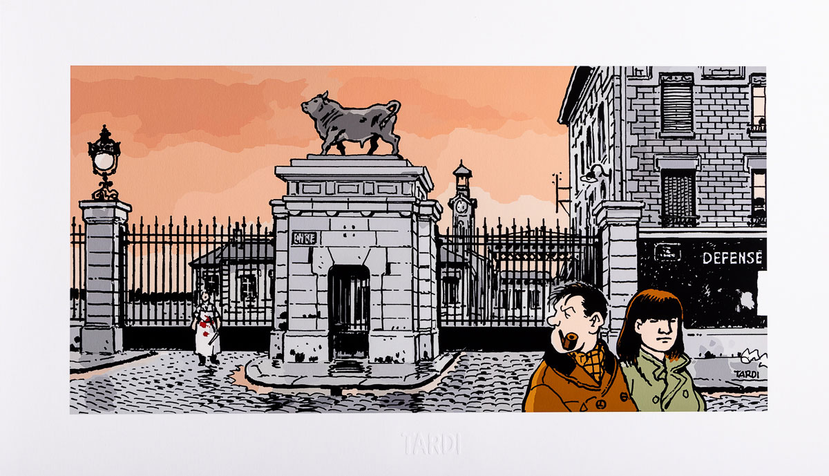 Estampe Pigmentaire Tardi : Nestor Burma dans le 15ème arrondissement de Paris