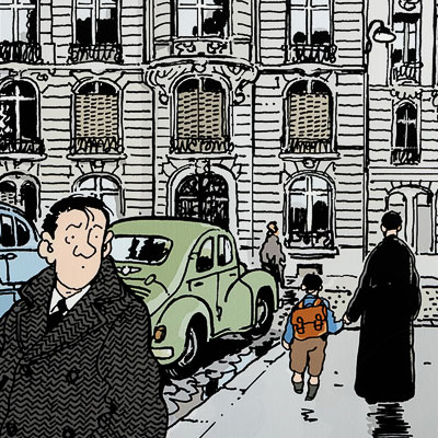 Estampe Pigmentaire Tardi : Nestor Burma dans le 16ème arrondissement de Paris