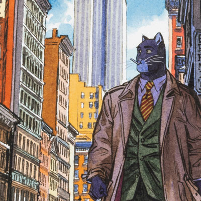 Pigment print signed by Guarnido: Blacksad - Empire State Building