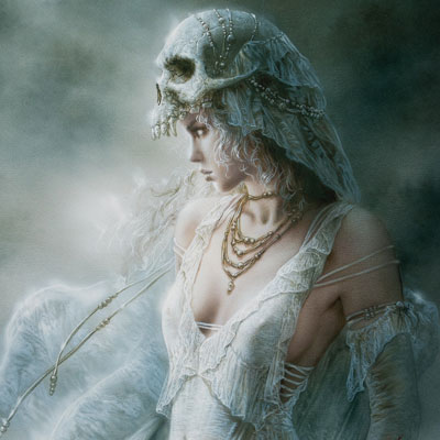 Pigment print signed by Luis Royo: The Counter of Time