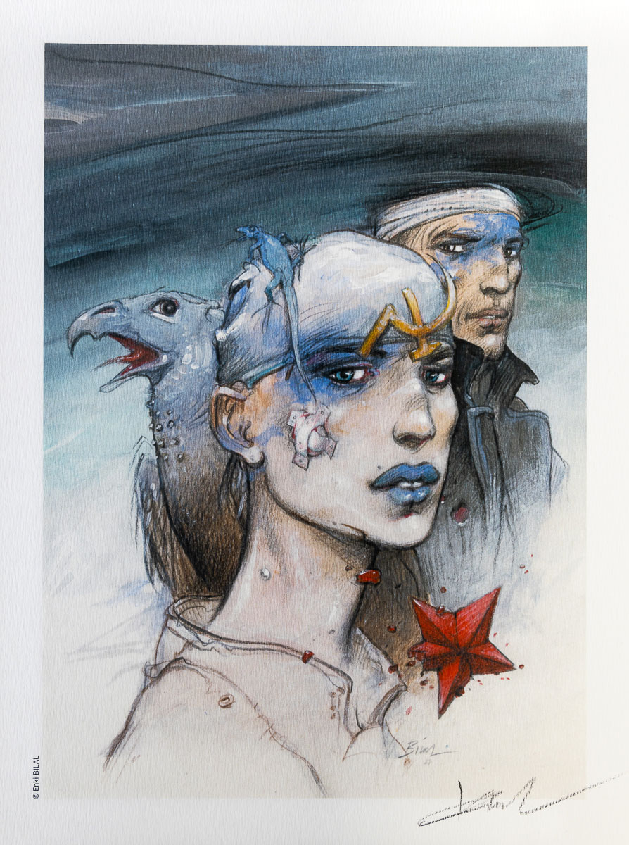 Signed bookplate by Enki Bilal: The end of a world
