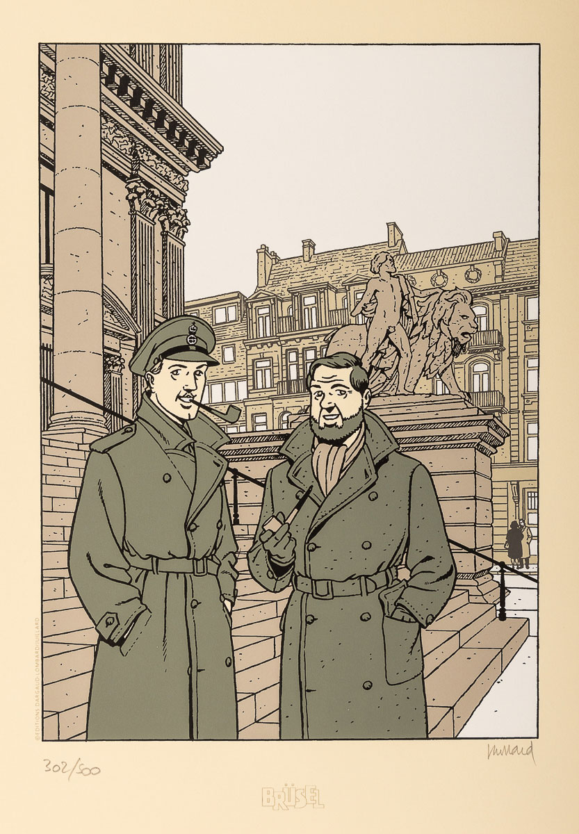 Signed bookplate by André Juillard: Blake and Mortimer - The Stock Exchange