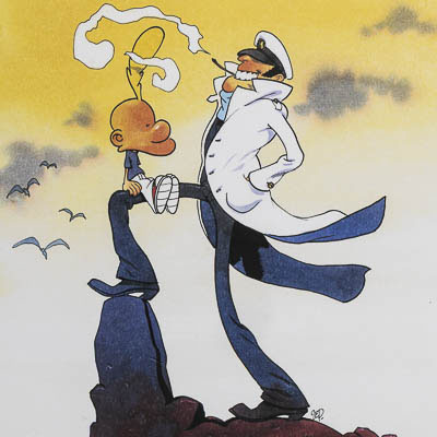 Ex-libris firmato Zep: Titeuf e Corto Maltese