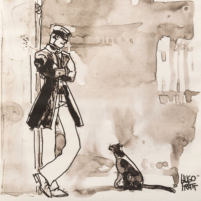 Kakemono Hugo Pratt : Corto Maltese, El gato