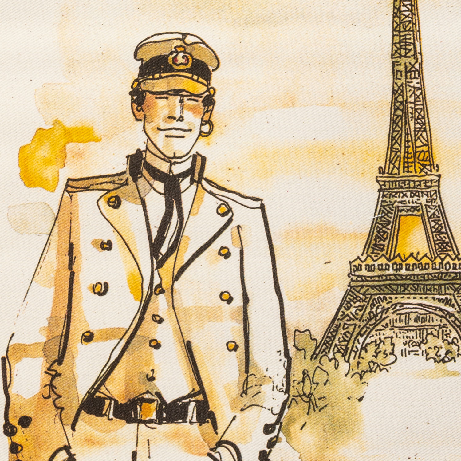 Hugo Pratt Kakemono : Paris (detail)