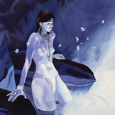 Serigrafia firmata Emmanuel Lepage : Au coeur de la nuit