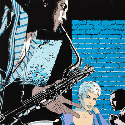 Signed Serigraphy by Renaud: Jessica Blandy - Blue Note