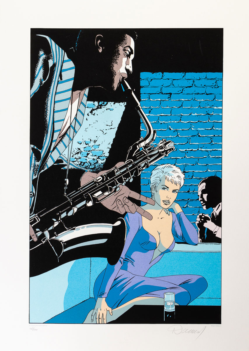 Signed Serigraphy by Renaud: Jessica Blandy - Blue Note