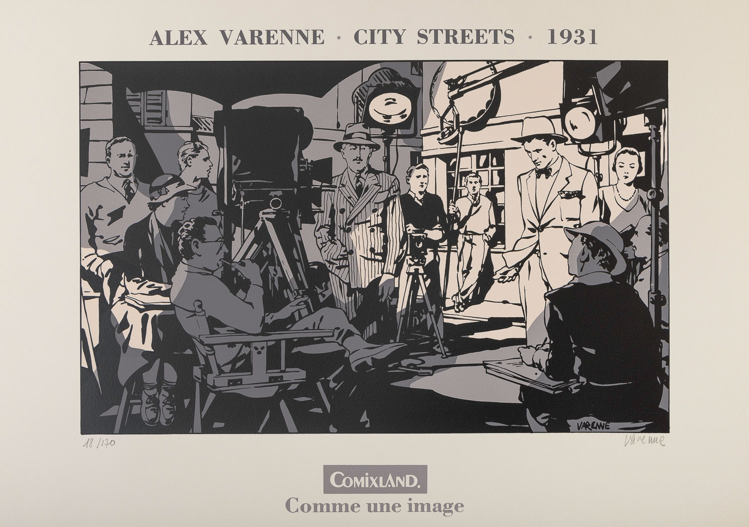 Serigrafia firmata Varenne : City Streets