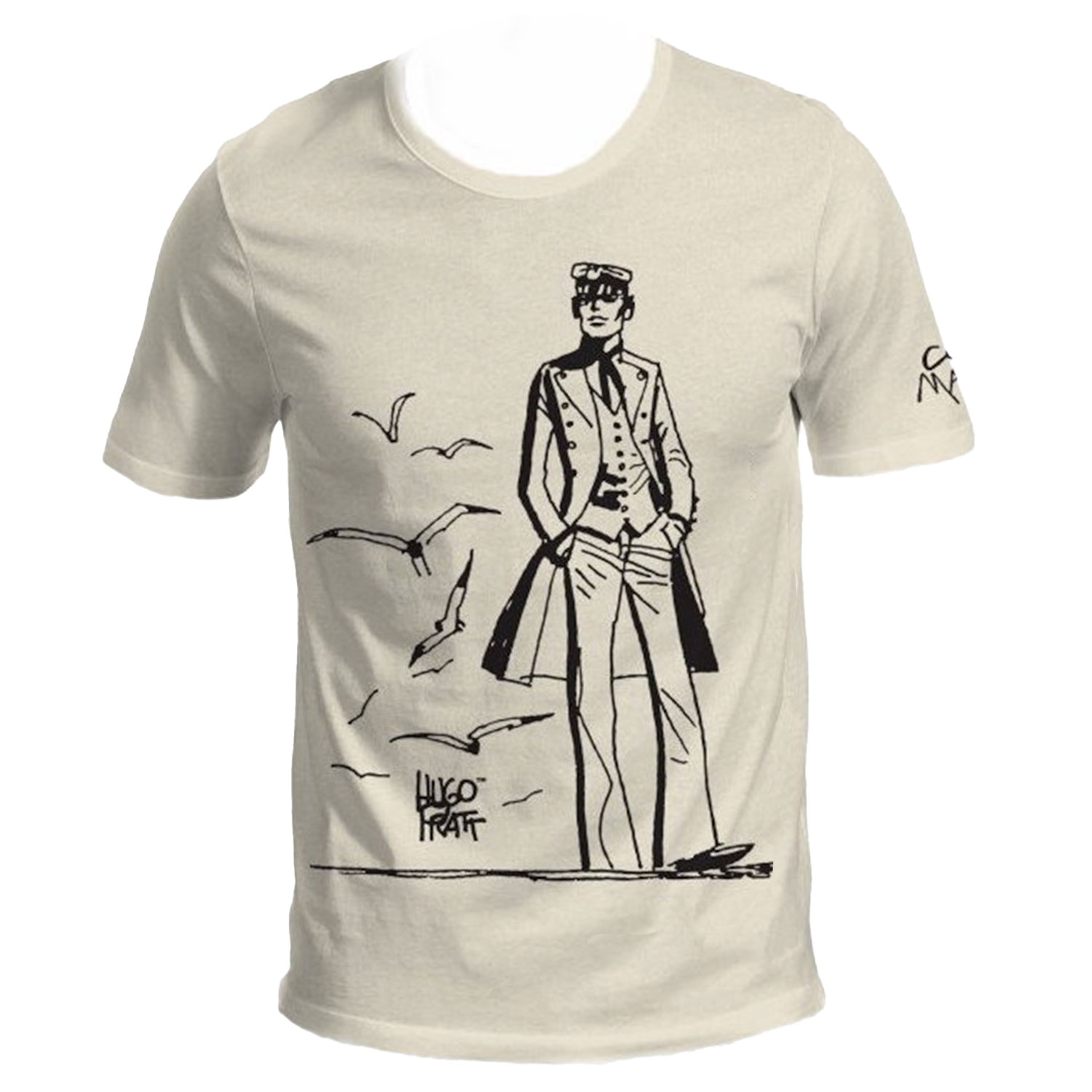 T-shirt Hugo Pratt :  Corto Maltese , 40 ans ! - Ecru - Taille M