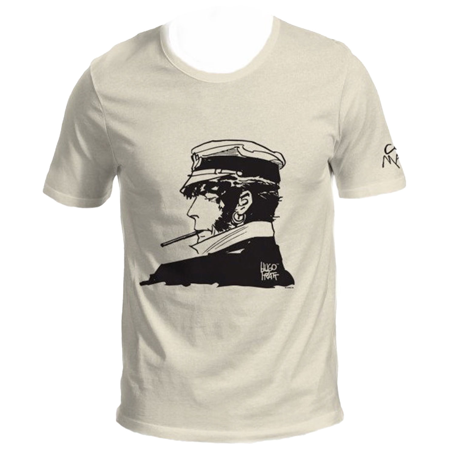 Hugo Pratt T-shirt : Corto Maltese , Cigarette - Ecru - Size XL