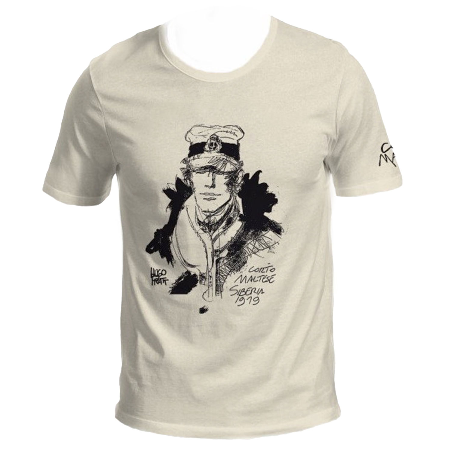 Hugo Pratt T-shirt : Corto Maltese , Siberia - Ecru - Size L